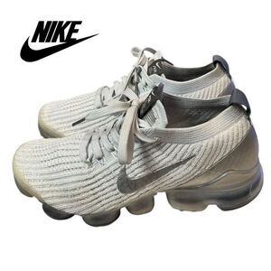 Nike Air VaporMax Flyknit 3 White Reflect Silver AJ6910-101 Women's Sneakers 7.5